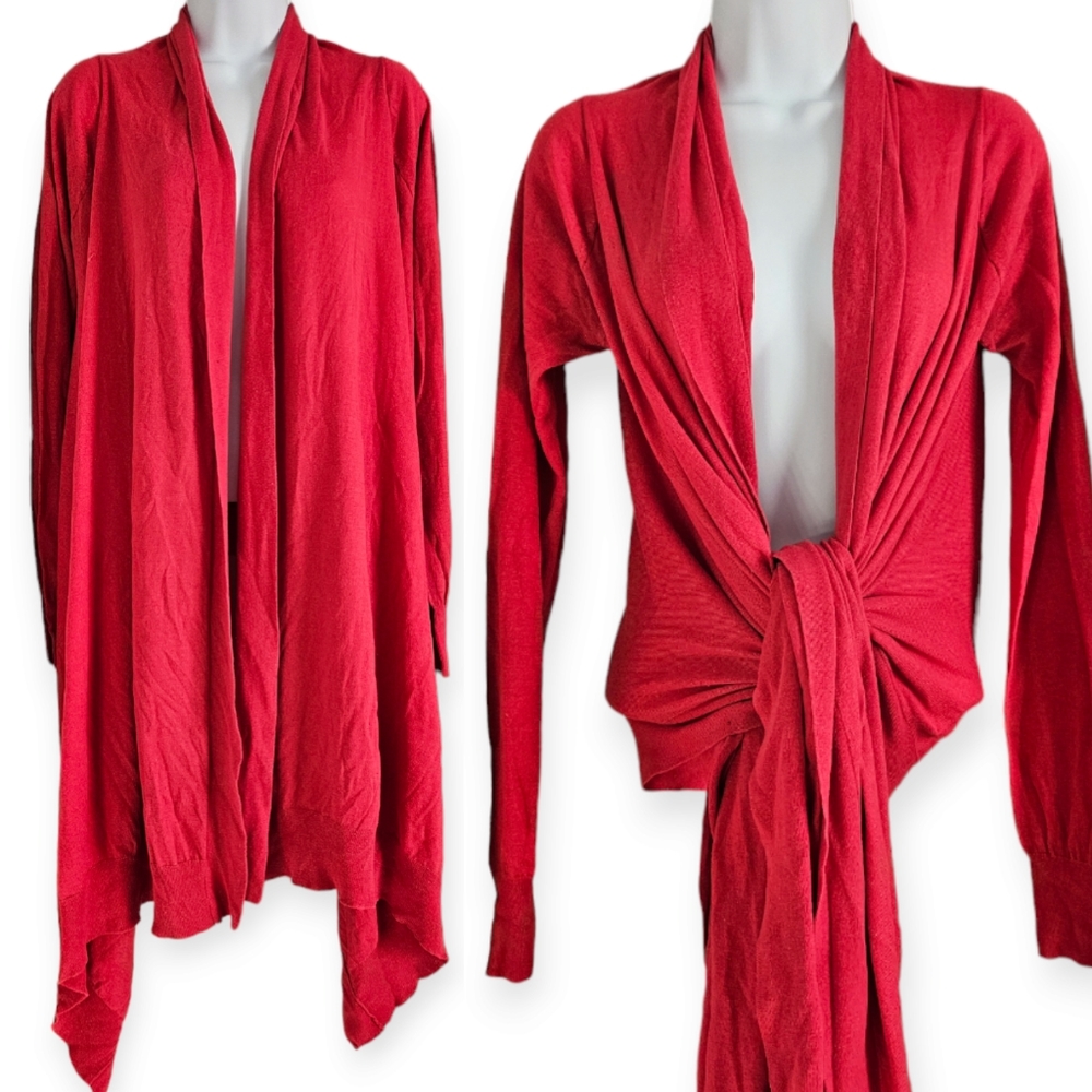 DKNY pink silk & cashmere wrap cardigan sweater Womens Small